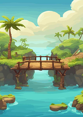 Tropical Bridge Landscape