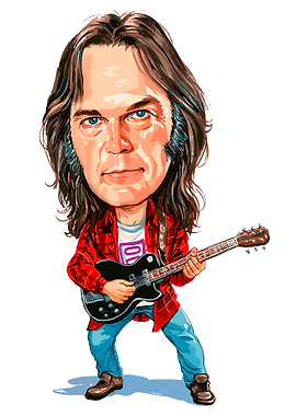 Caricature of a Guitarist
