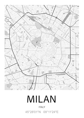Milan City Map