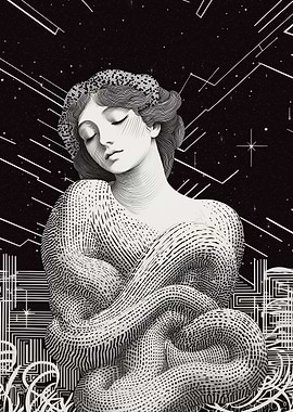 Woman in a Starry Night