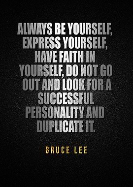 Bruce Lee Quote Poster