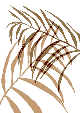 Mocha Palm Leaves
