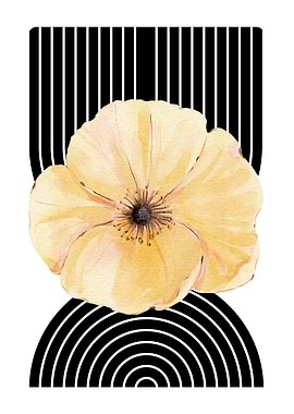 Yellow Flower with Black Stripes
