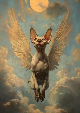 Winged Sphynx Cat | Angelic Sphynx Cat