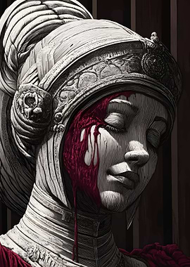 Bloodstained Warrior Woman