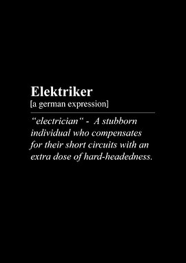 Elektriker Electrician Definition Funny German Expression Translation