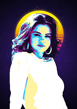 Selena Gomez Retro Pop Art