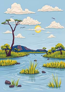 Okavango Delta Landscape