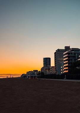 Sunset at Jesolo Beach