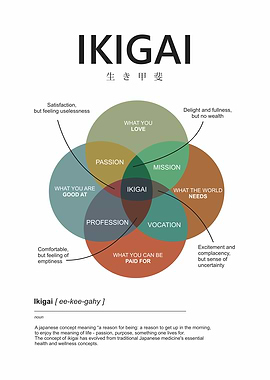 Ikigai Concept Diagram Colorful