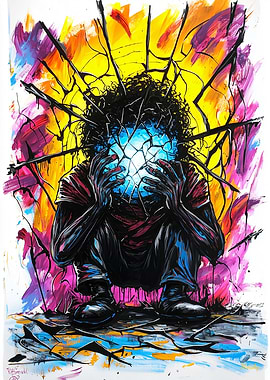 Shattered Reflections – Surreal Expressionist Art