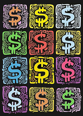Dollar Sign Pop Art