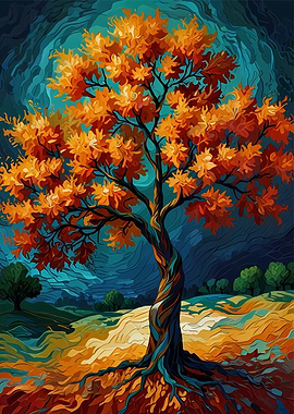 Autumn Tree Painting