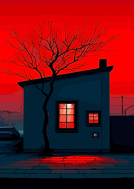 Red Sunset House