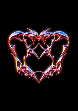 Abstract Metallic Heart