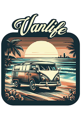 Vanlife Beach Sunset