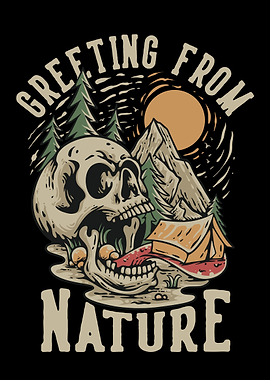 Greetings From Nature Skull