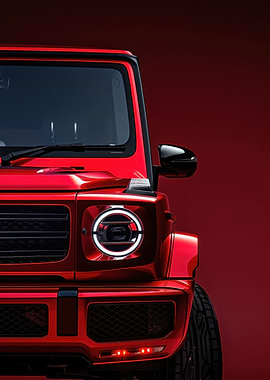 Red Mercedes G-Wagon