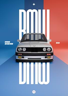 BMW E30 Poster