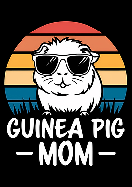 Guinea Pig Mom Retro Design