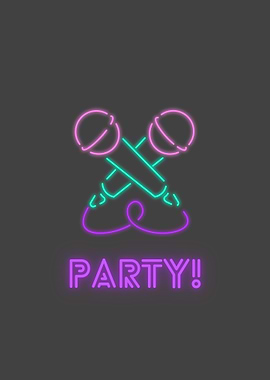 Neon Party Sign