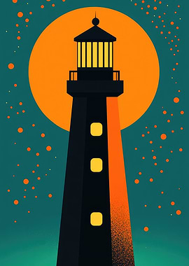 Lighthouse at Sunset