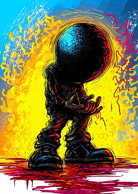 Lost in the Abyss – Surreal Expressionist Art