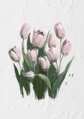 Pink Tulips Painting