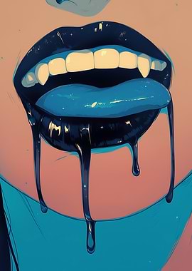 Dripping Black Lipstick