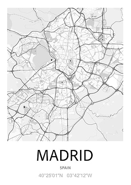 Madrid City Map