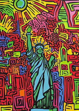 Statue of Liberty Pop Art