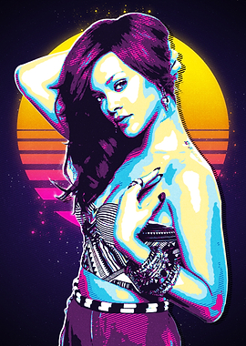 Rihanna Retro Pop Art