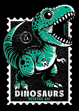 Dinosaur Postage Stamp
