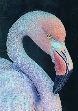 Pink Flamingo Portrait