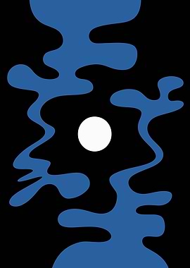 Abstract Blue and White Night Sky