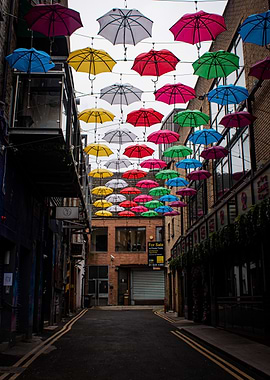 Colorful Umbrellas Alley