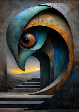 Abstract Eye Sculpture