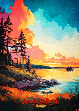Acadia Park Art Poster