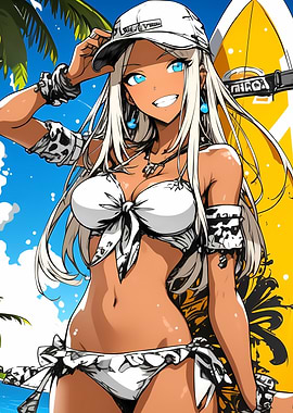 Anime Girl Surfer