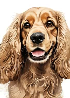 Golden Cocker Spaniel Portrait