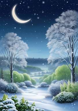 Snowy Winter Night