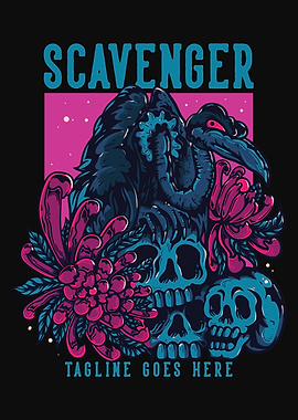 Vulture Skull Graphic