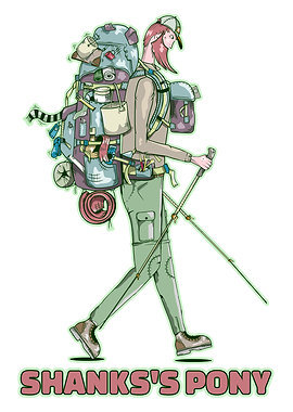 Overpacked Hiker Illustration Shanks's pony