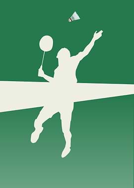 Badminton Player Silhouette