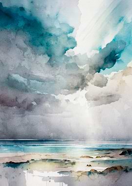 Watercolor Seascape