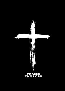 White Cross on Black