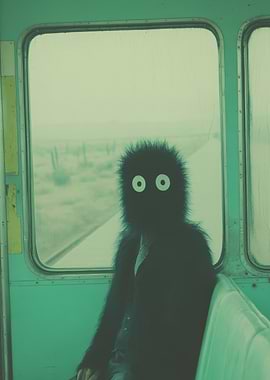 Fuzzy Creature on Train