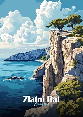 Zlatni Rat Croatia Cliffside