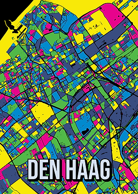 Den Haag The Hague Pop Art City Map