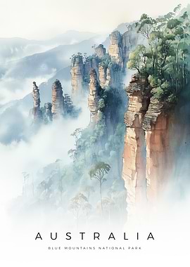Misty Cliffs of the Blue Mountains